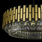 Black Tie 9 Light Dimmable Crystal Pendant Chandelier