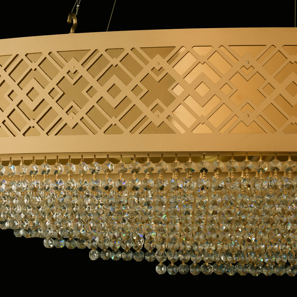 Gilded Stage 10 Light Dimmable Linear Pendant