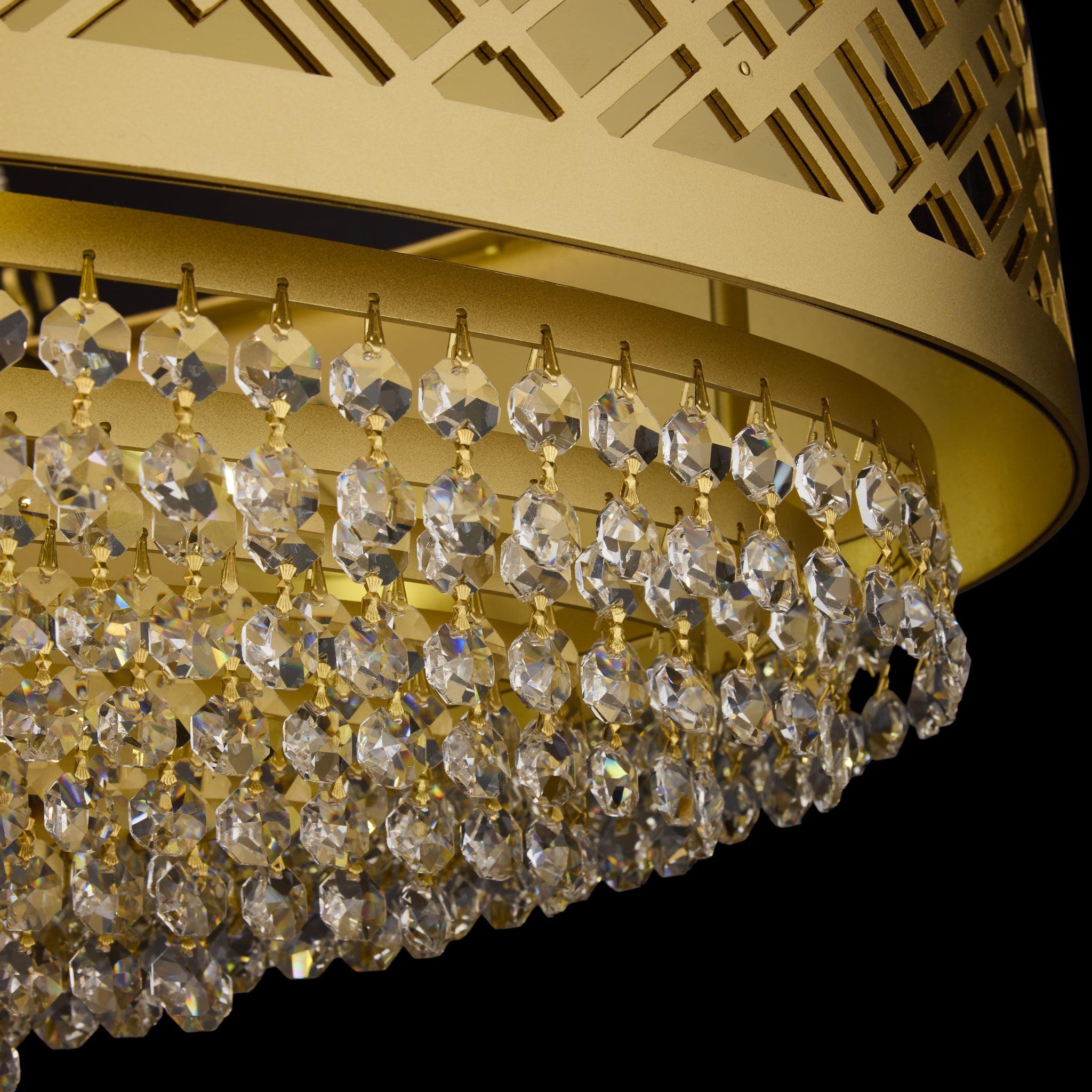Gilded Stage 10 Light Dimmable Linear Pendant