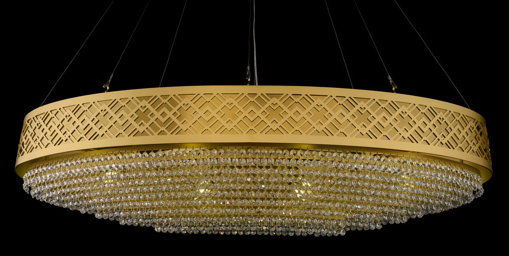 Gilded Stage 10 Light Dimmable Linear Pendant