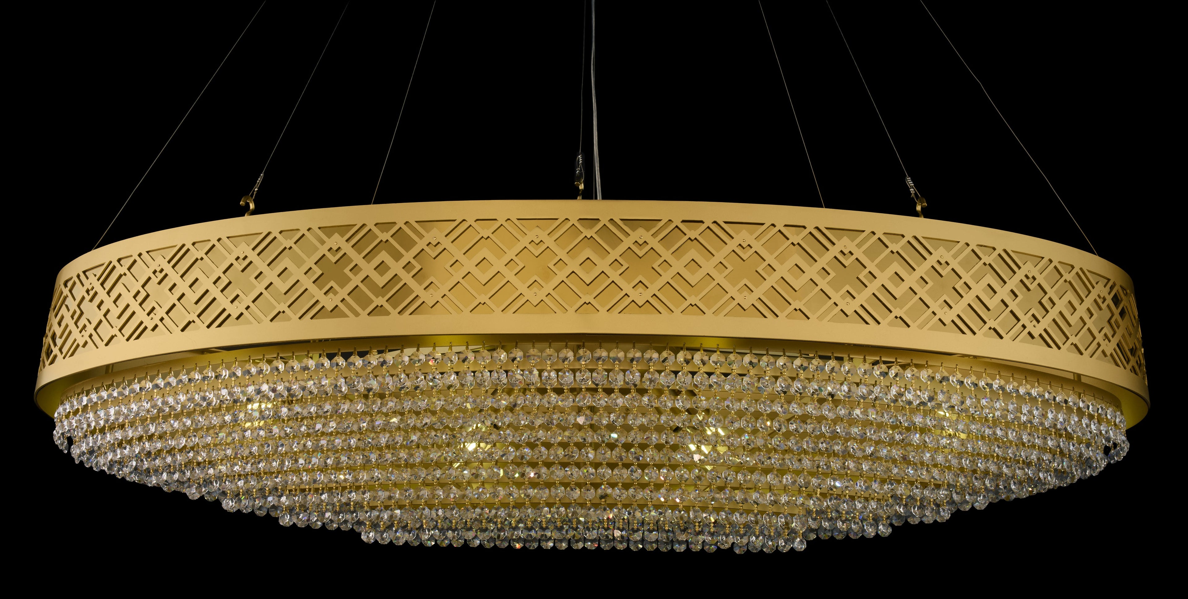 Gilded Stage 10 Light Dimmable Linear Pendant