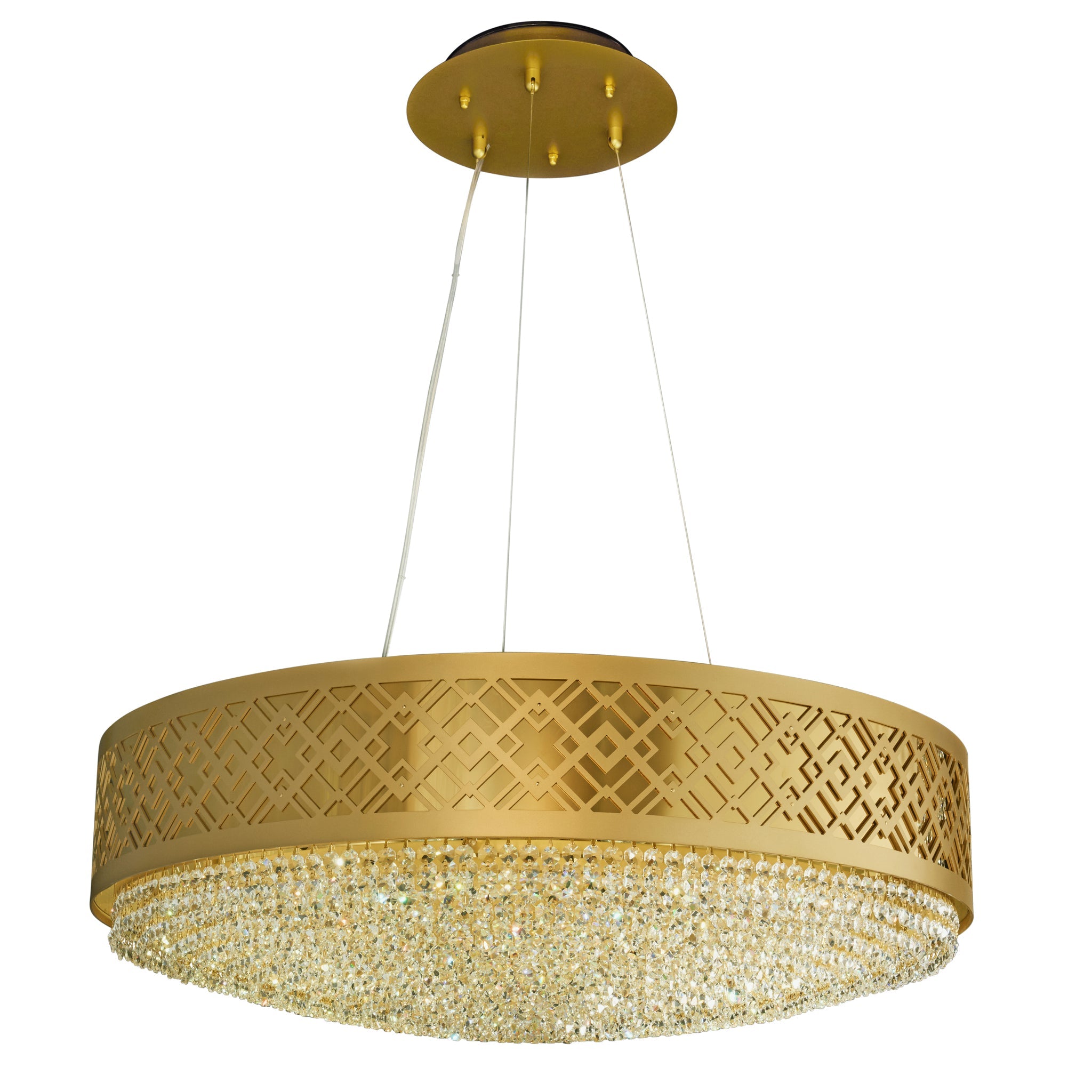 Gilded Stage 12 Light Dimmable Pendant Chandelier