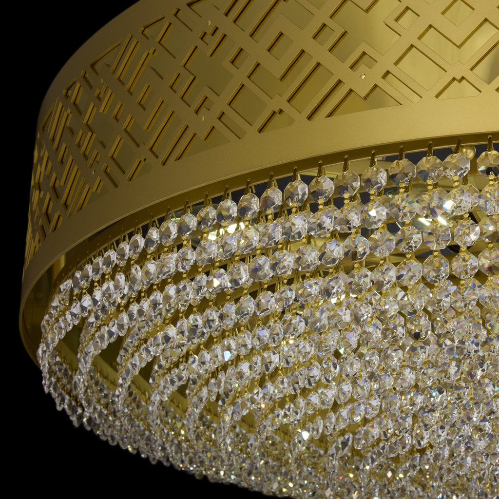 Gilded Stage 12 Light Dimmable Pendant Chandelier