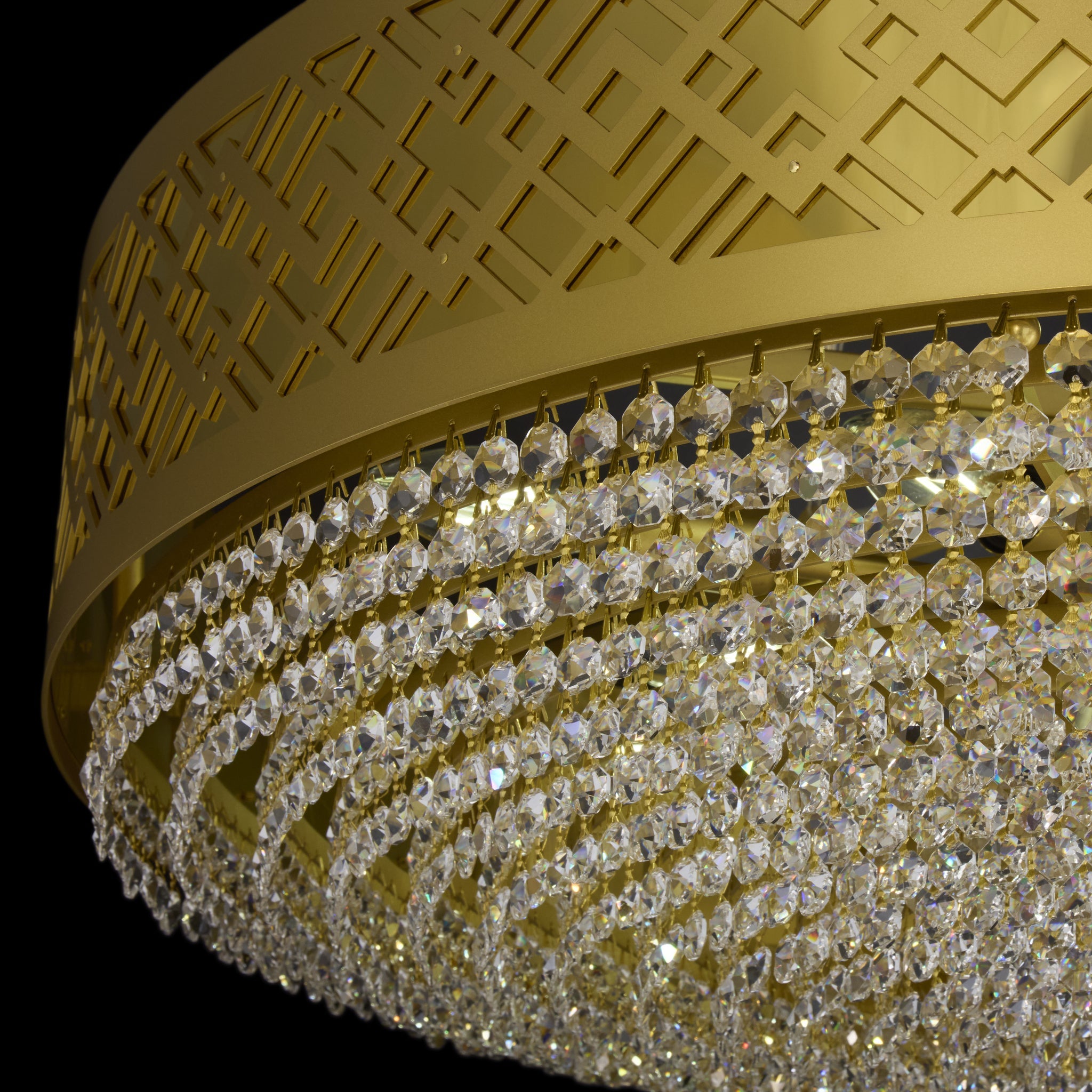 Gilded Stage 12 Light Dimmable Pendant Chandelier