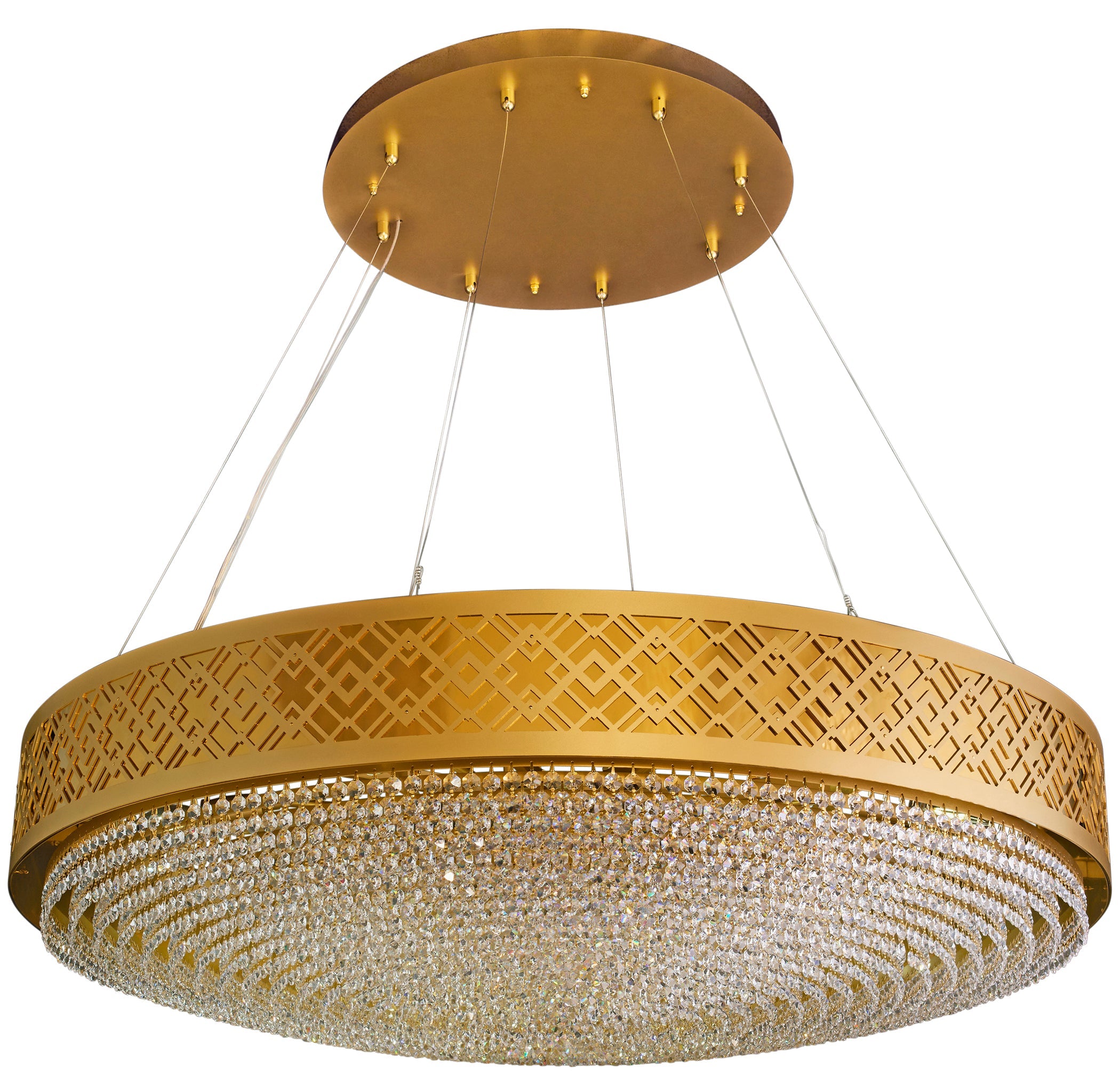 Gilded Stage 16 Light Dimmable Pendant Chandelier