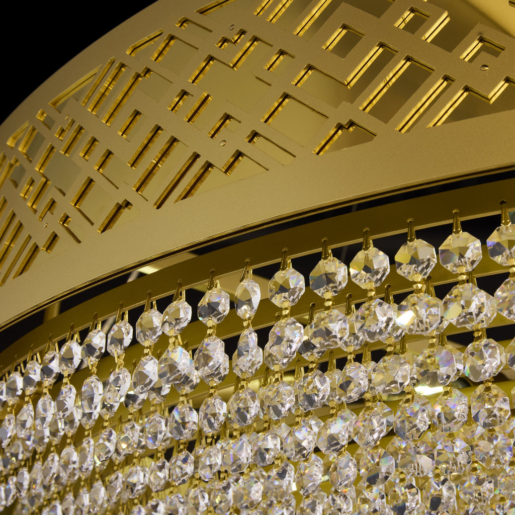 Gilded Stage 16 Light Dimmable Pendant Chandelier