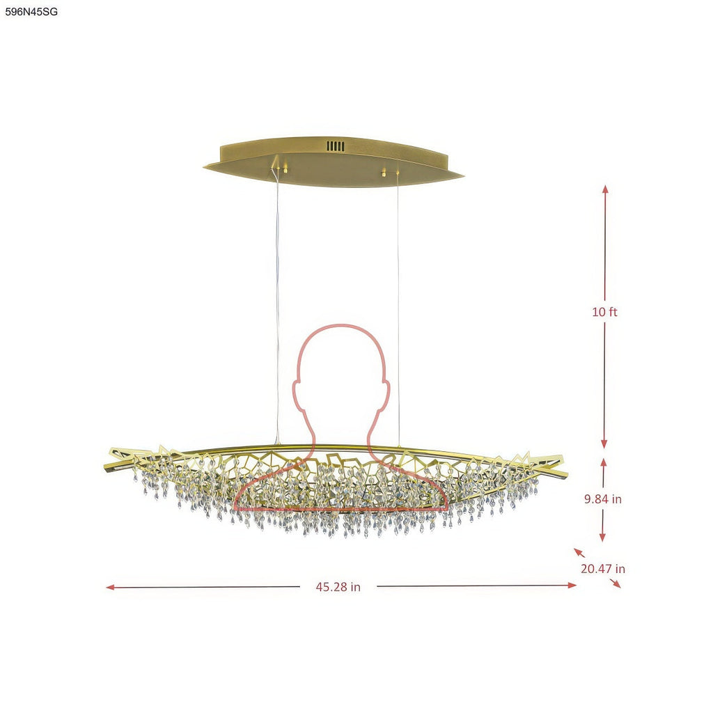 Continuum 45 Inch Dimmable Linear Pendant
