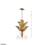 Banana Leaf 6 Light Chandelier - Gold