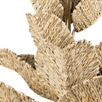 Banana Leaf 12 Light Chandelier - French Gold/Natural Seagrass