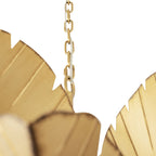 Banana Leaf 12 Light Chandelier - Gold