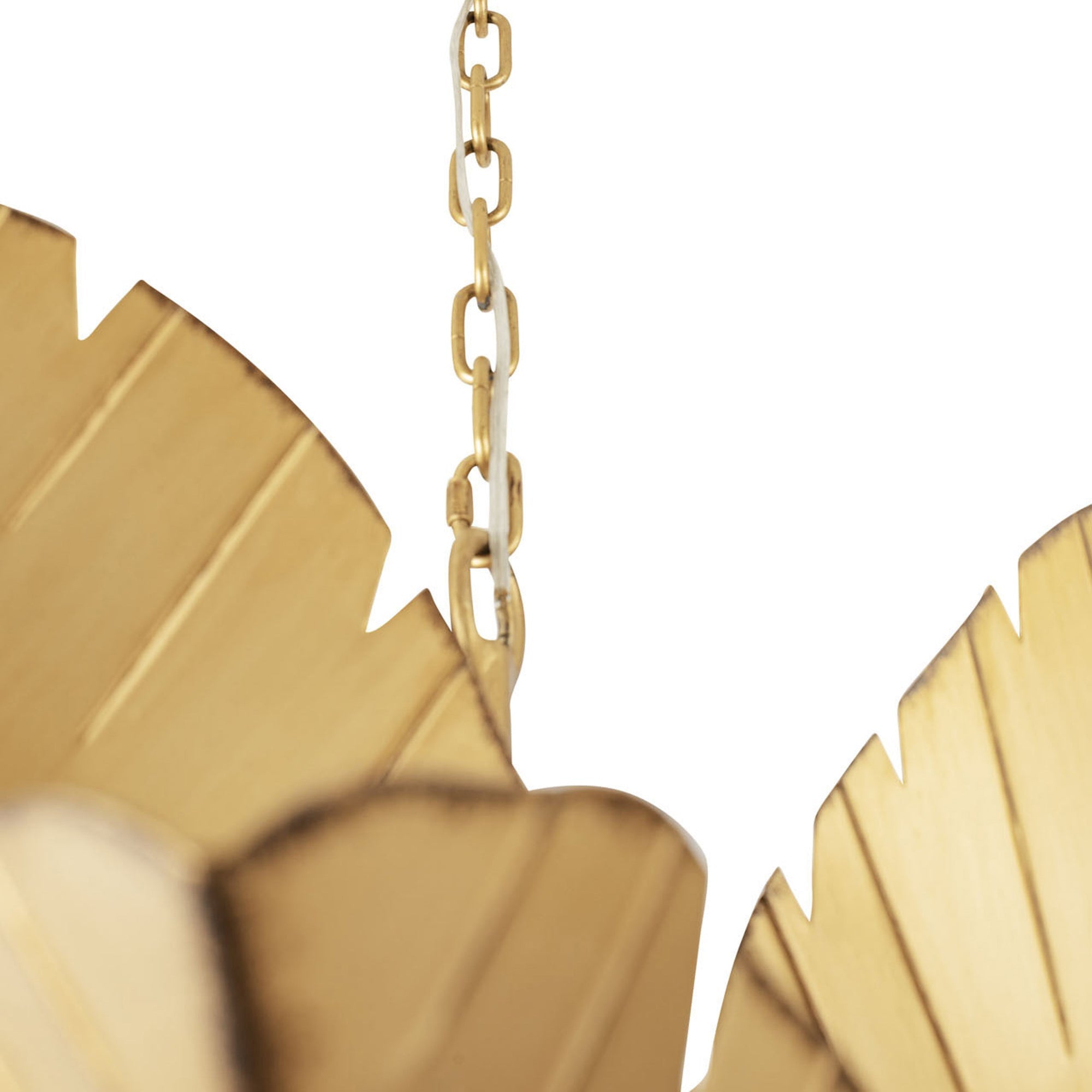 Banana Leaf 12 Light Chandelier - Gold