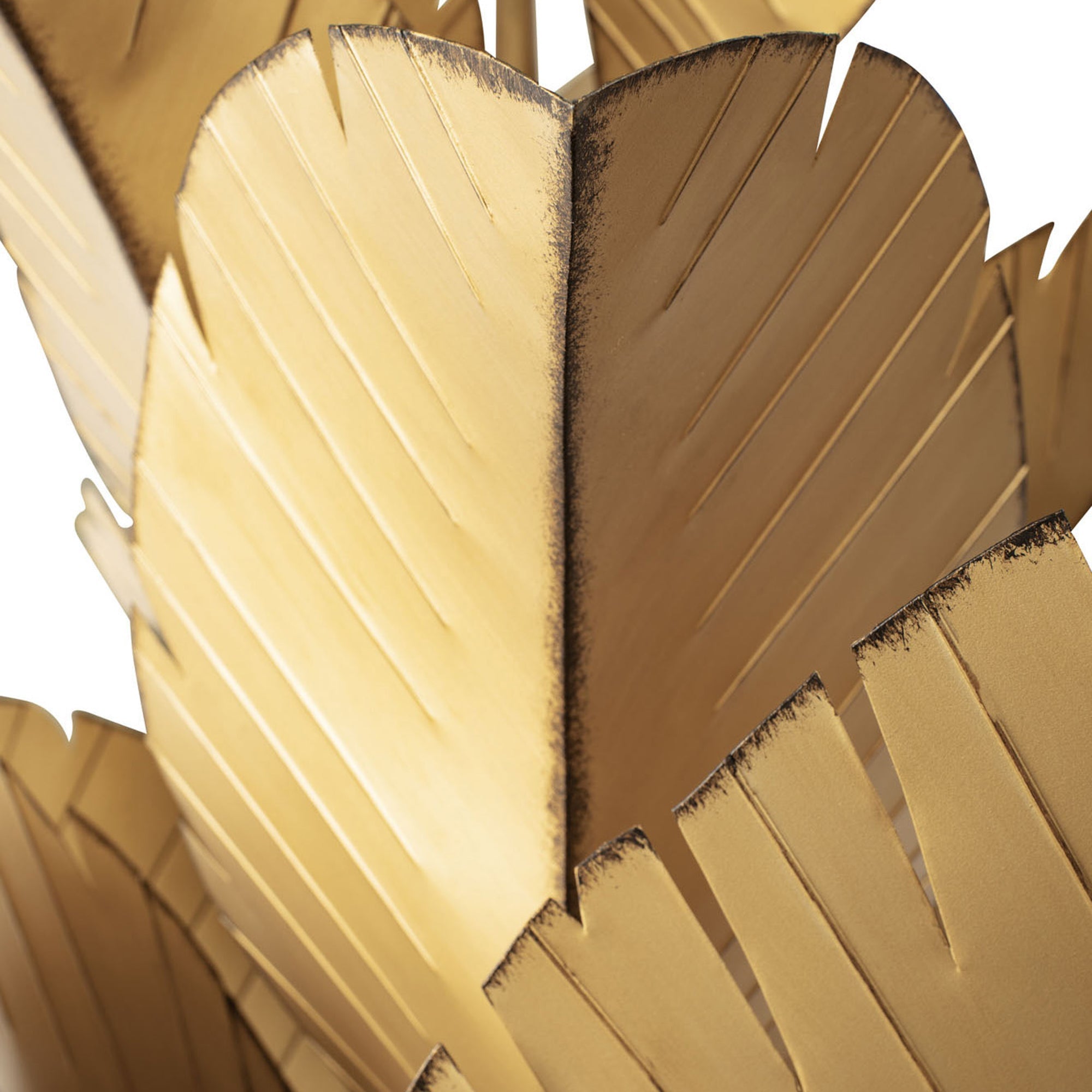 Banana Leaf 12 Light Chandelier - Gold