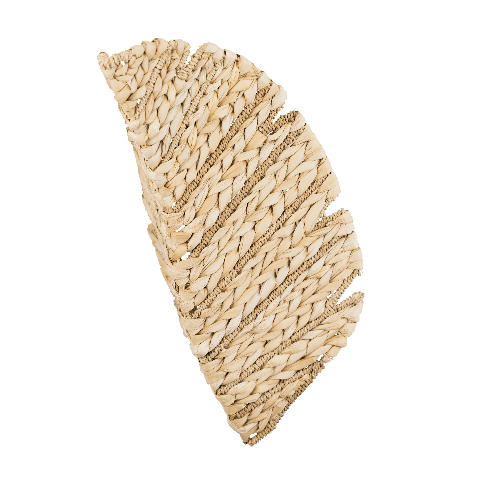 Banana Leaf 2 Light Sconce - French Gold/Natural Seagrass