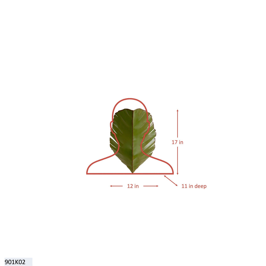 Banana Leaf 2 Light Sconce - Gold w/Dark Edging