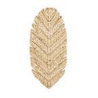 Banana Leaf 3 Light Sconce - French Gold/Natural Seagrass