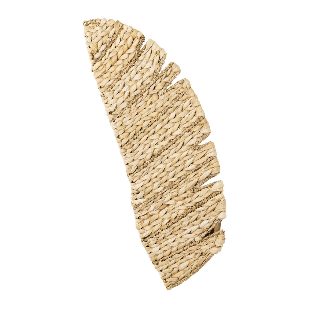 Banana Leaf 3 Light Sconce - French Gold/Natural Seagrass