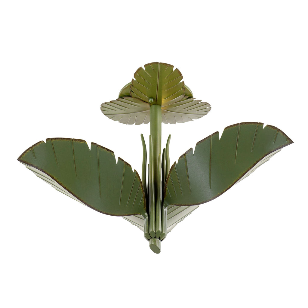 Banana Leaf 3 Light Semi-Flush - Banana Leaf