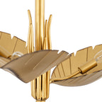 Banana Leaf 3 Light Semi-Flush - Gold/Dark Edging