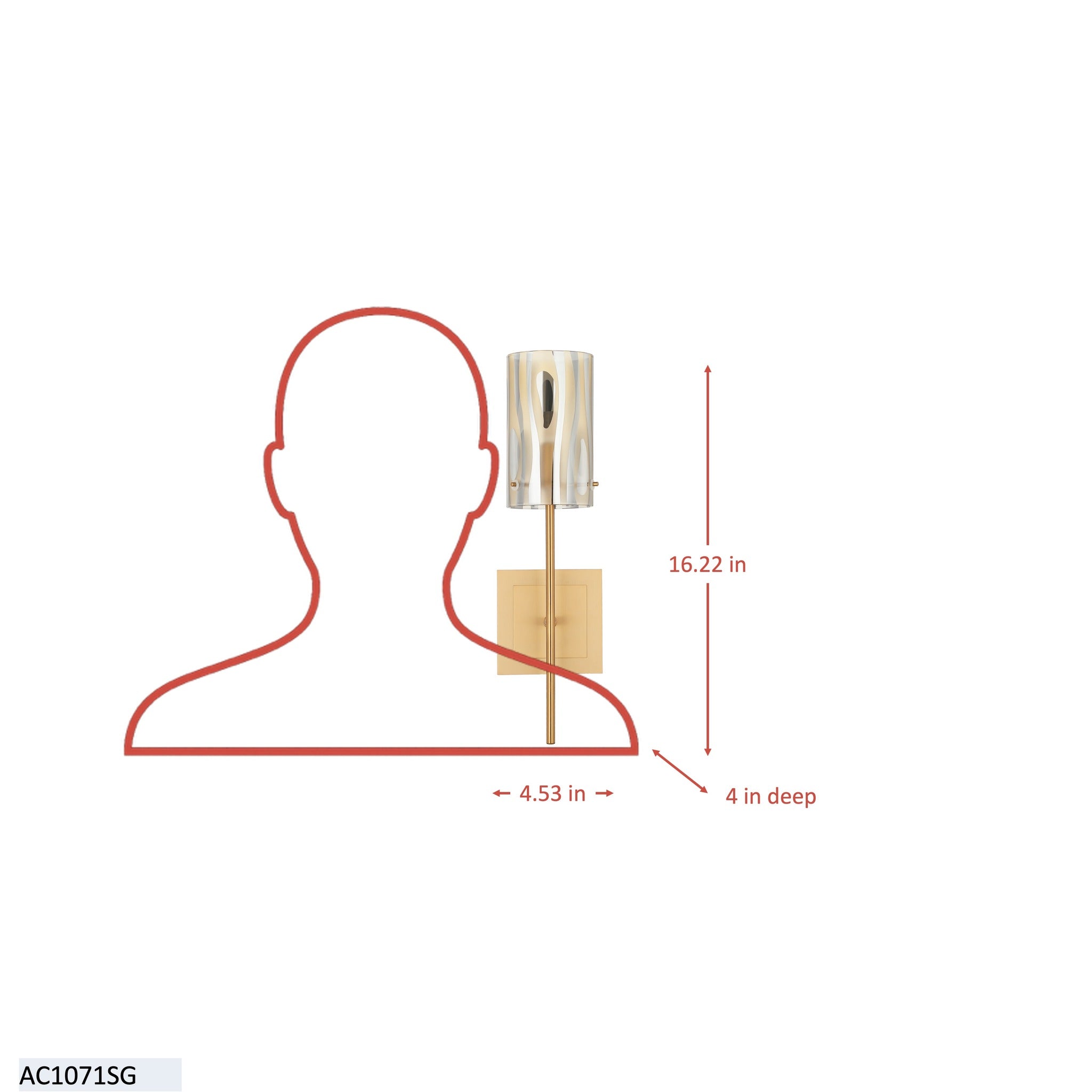 Chroman Empire 1 Light Wall Sconce - Gold