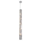 Chroman Empire 5 Light Tall Cylinder Pendant - Chrome