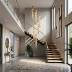 Chroman Empire 5 Light Tall Cylinder Pendant - Gold