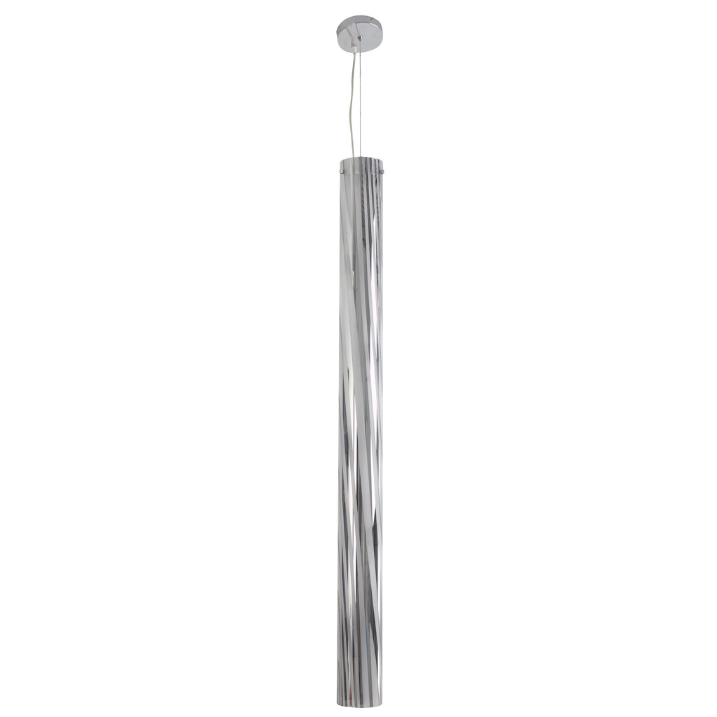 Chroman Empire 5 Light Tall Cylinder Pendant - Chrome