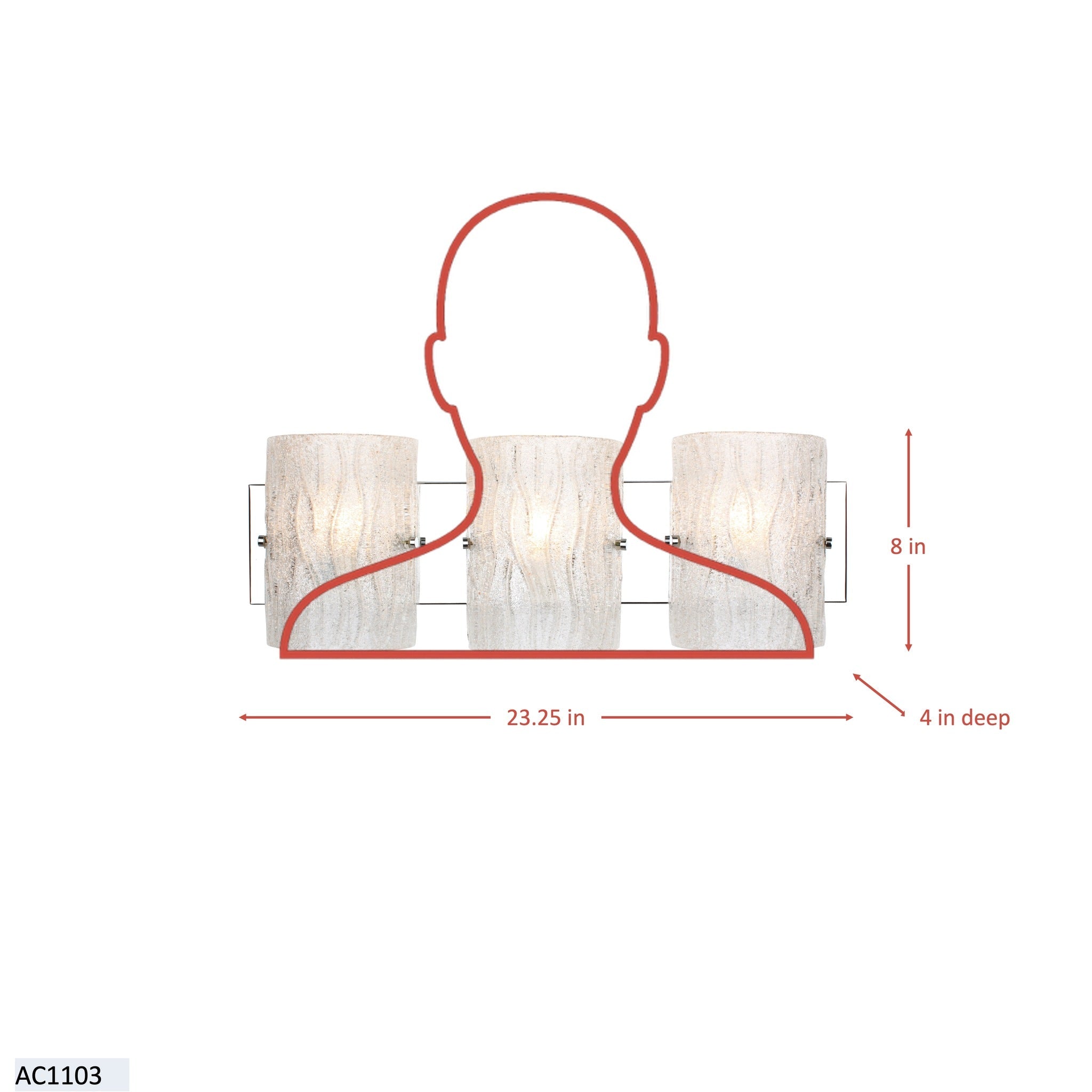 Brilliance 3 Light Bath - Chrome