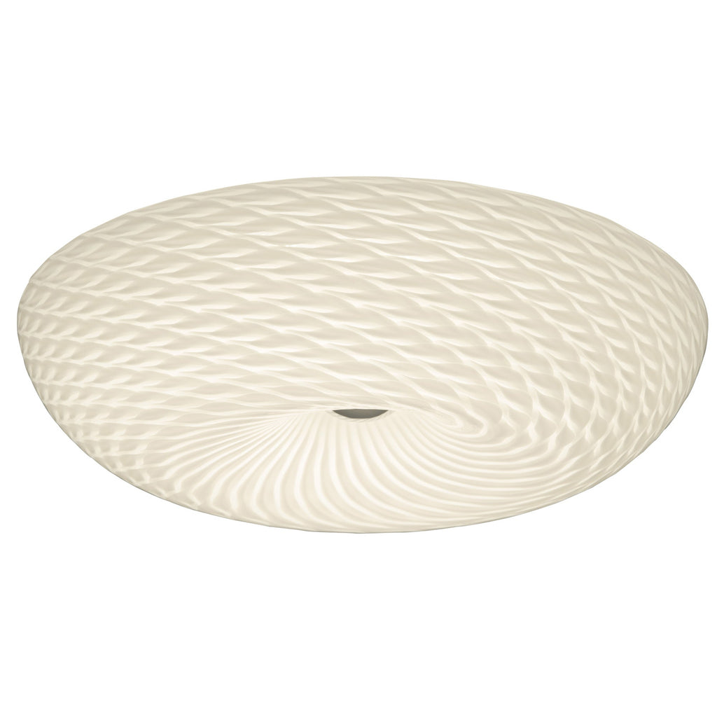 Swirled 3 Light Large Flush Mount - French Feather