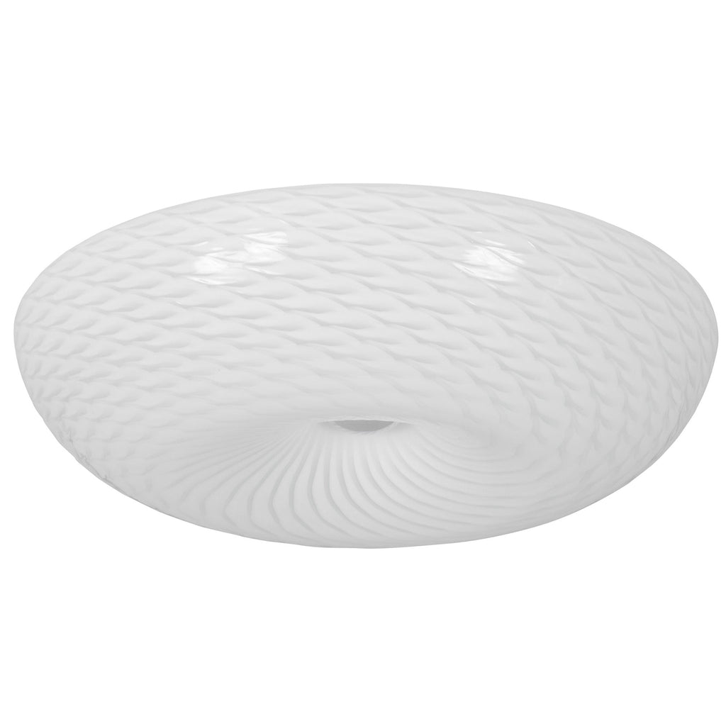 Swirled 3 Light Large Flush Mount - French Feather