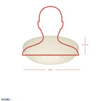 Swirled 3 Light Large Flush Mount - French Feather