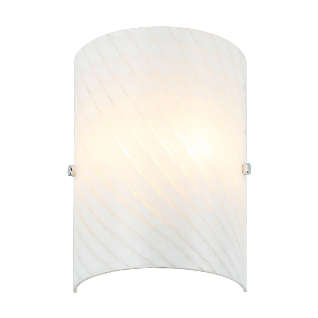Swirled 2 Light Sconce - Chrome