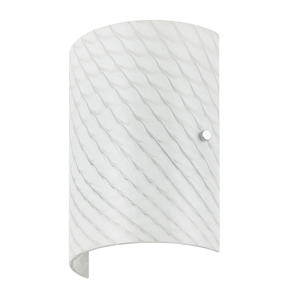 Swirled 2 Light Sconce - Chrome