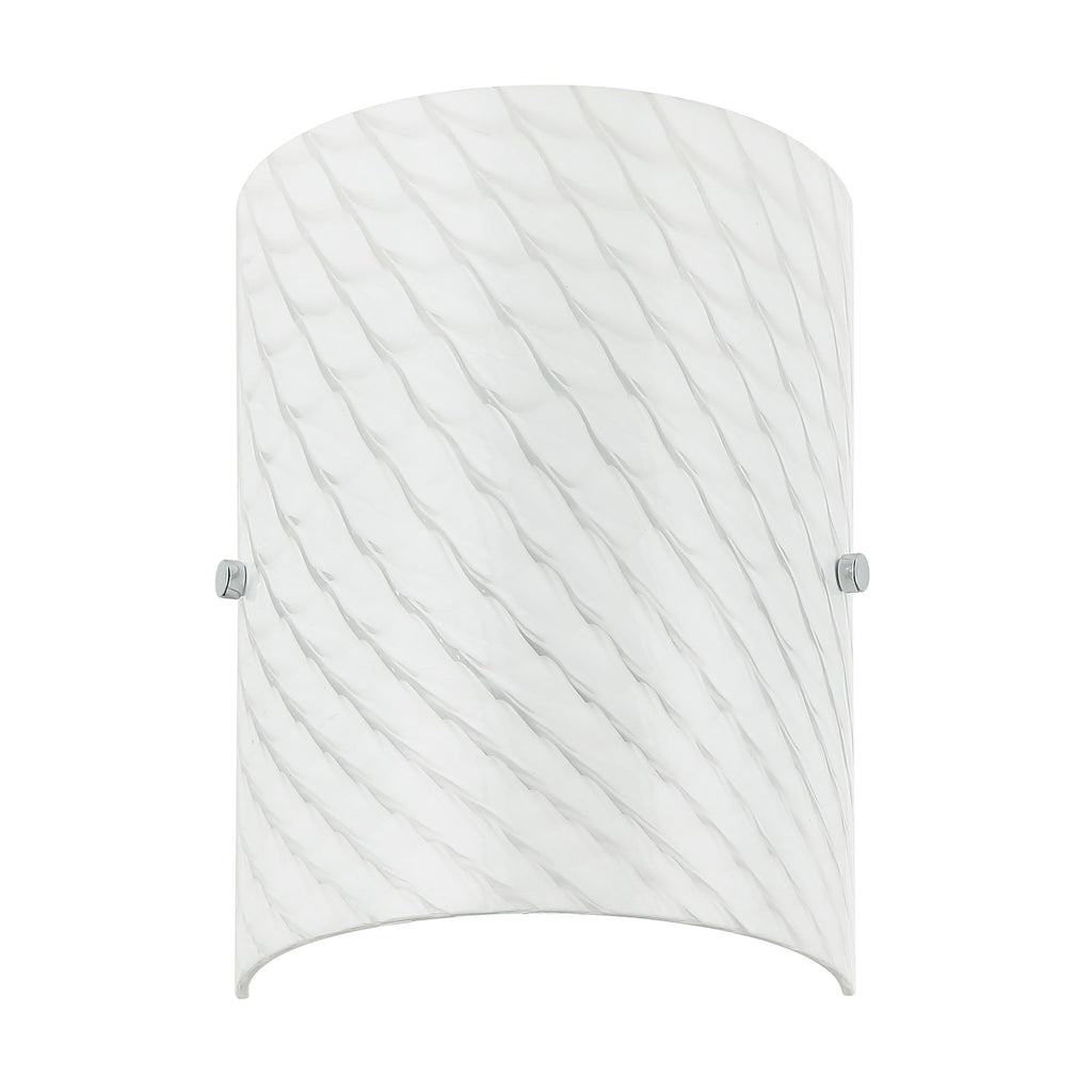 Swirled 2 Light Sconce - Chrome
