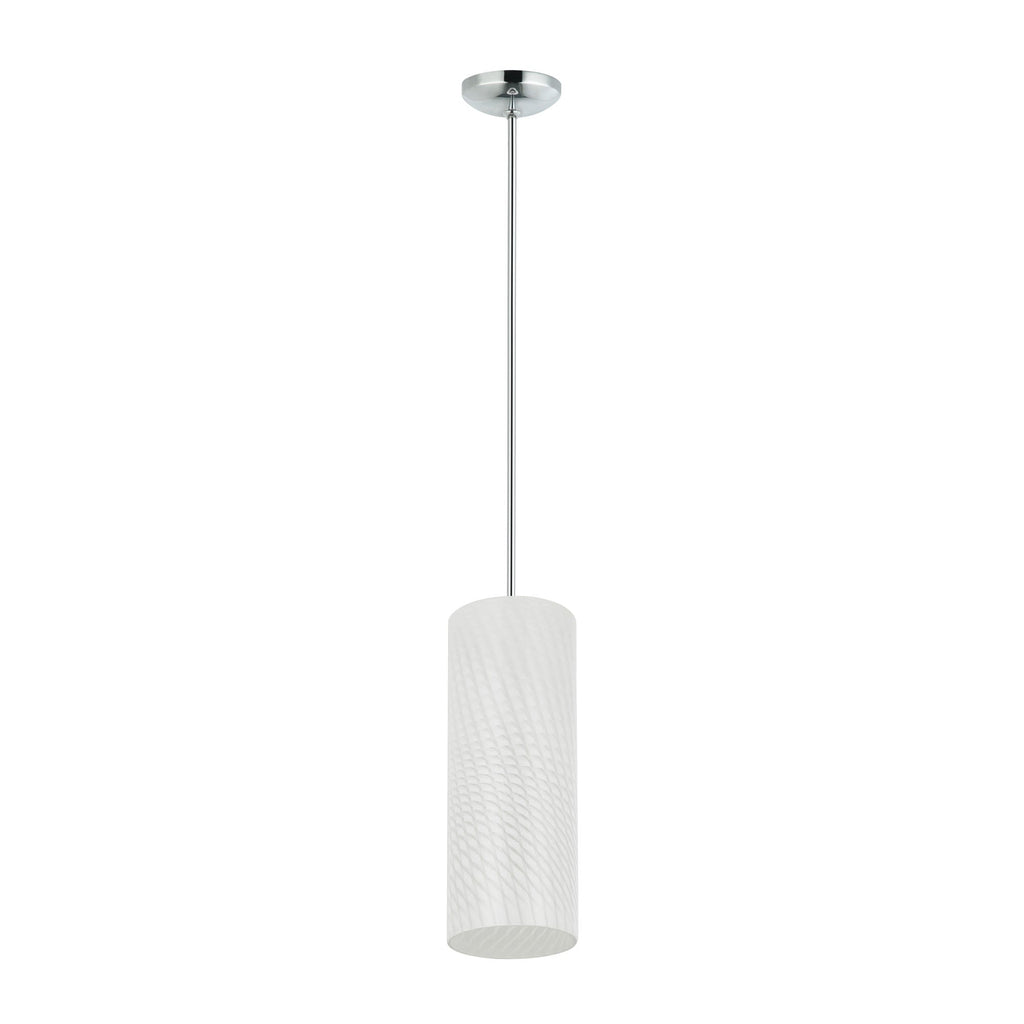 Swirled 1 Light Mini Pendant - Chrome