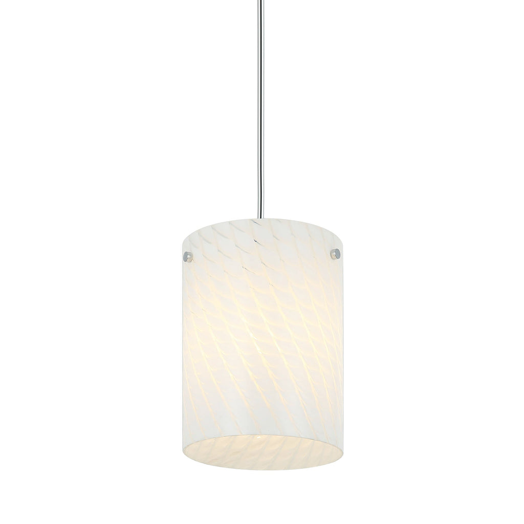 Swirled 1 Light Pendant - Chrome