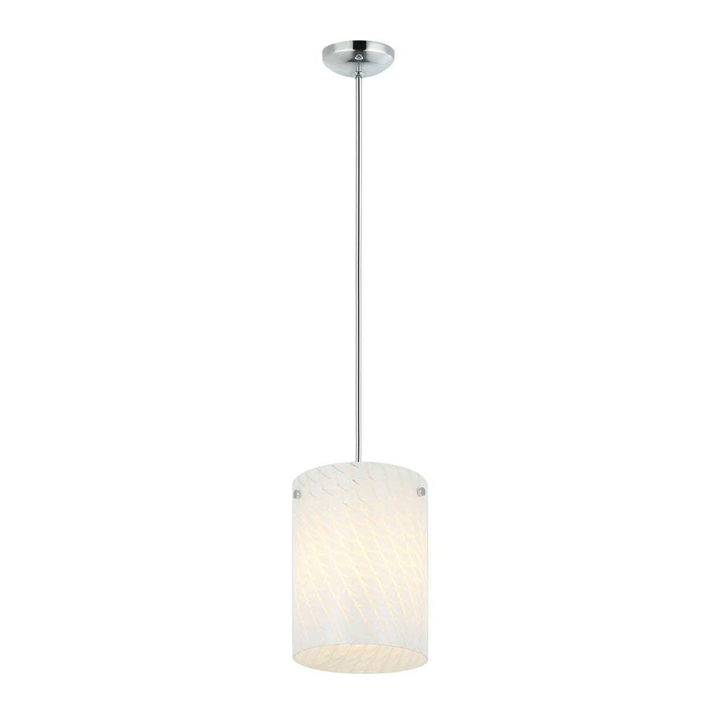 Swirled 1 Light Pendant - Chrome
