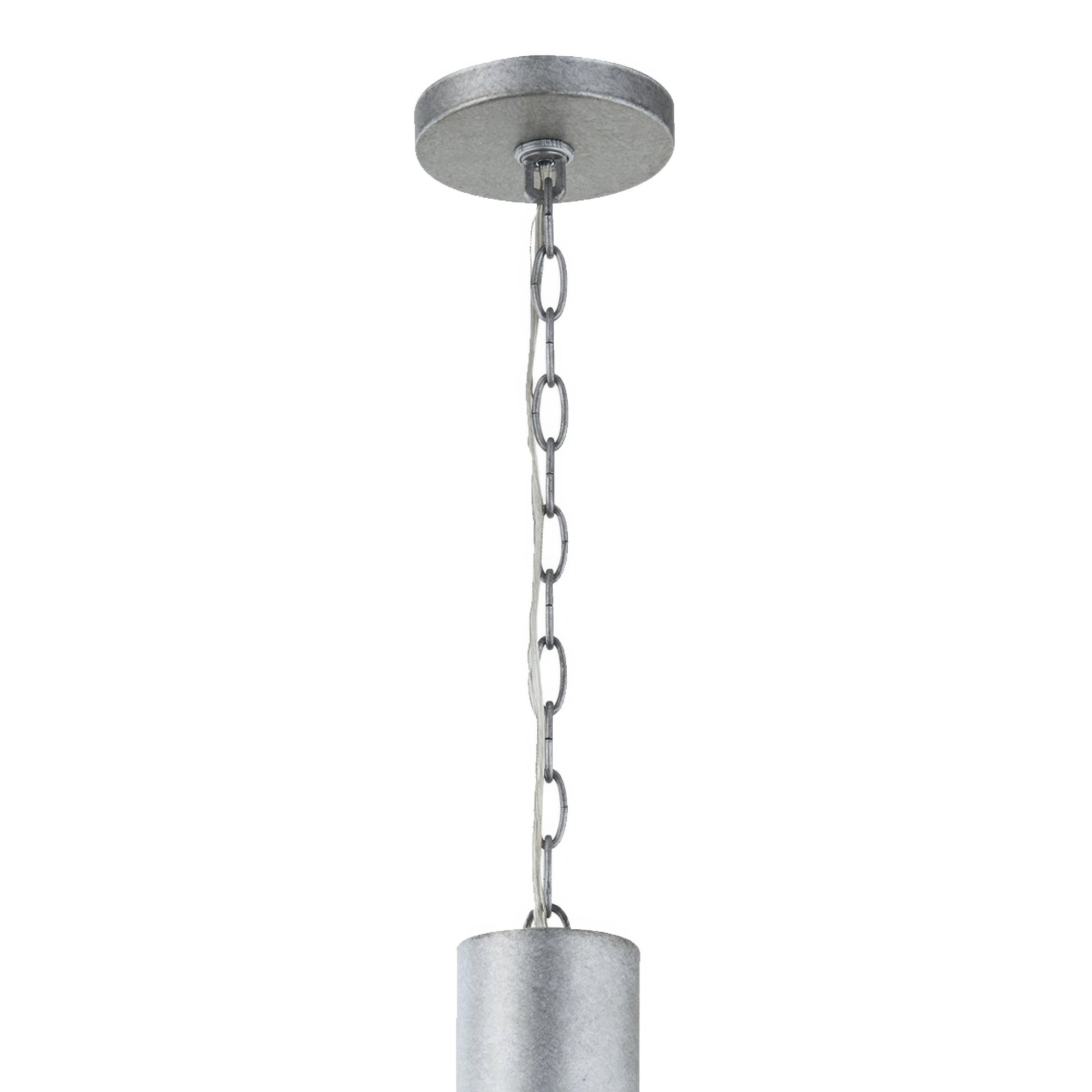 Birchton Weathered Galvanized Large Farmhouse Pendant