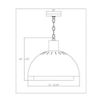 Birchton Weathered Galvanized Large Farmhouse Pendant