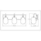 Bromyard Foundry Aged Brass and Matte Black Three Light Bath Vanity