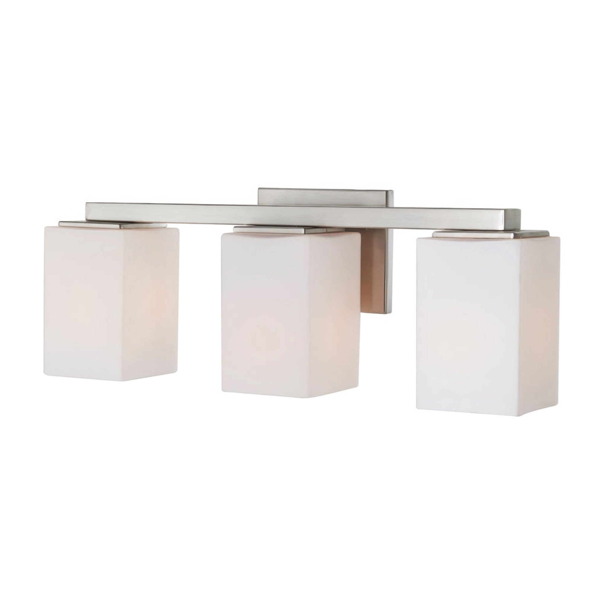 Capri On Trend Brushed Nickel Three Light Bath Vanity