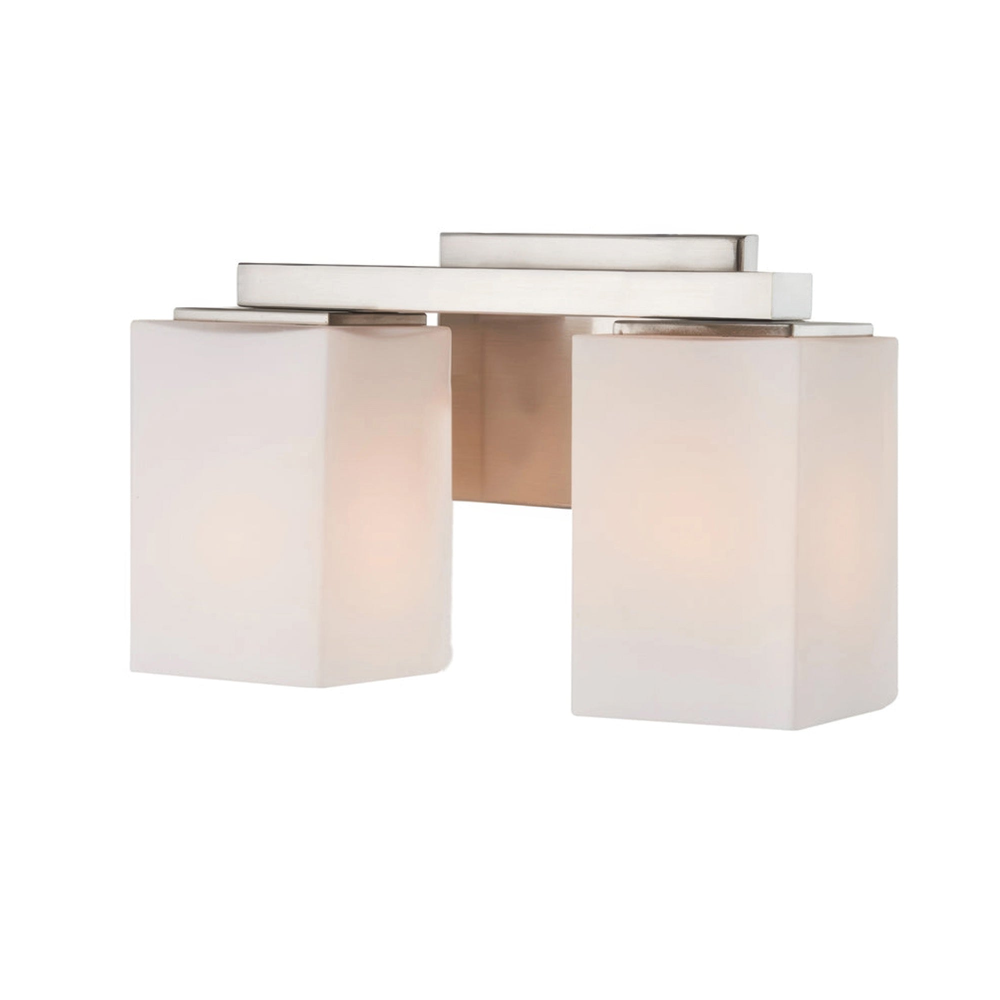 Capri On Trend Brushed Nickel Two Light Bath Vanity