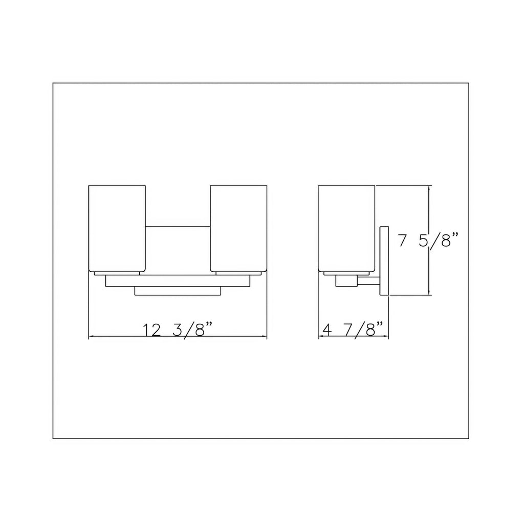 Capri On Trend Brushed Nickel Two Light Bath Vanity