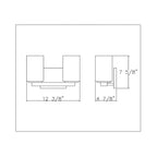 Capri On Trend Brushed Nickel Two Light Bath Vanity
