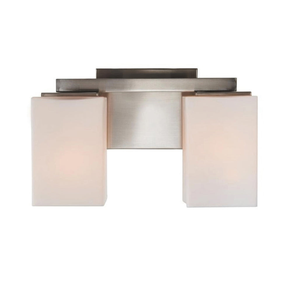 Capri On Trend Brushed Nickel Two Light Bath Vanity