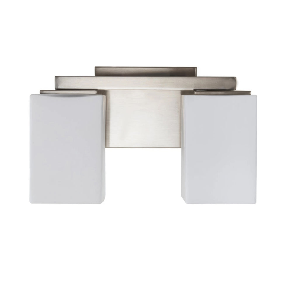 Capri On Trend Brushed Nickel Two Light Bath Vanity