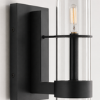 Cardiff Architectural Matte Black Wall Sconce