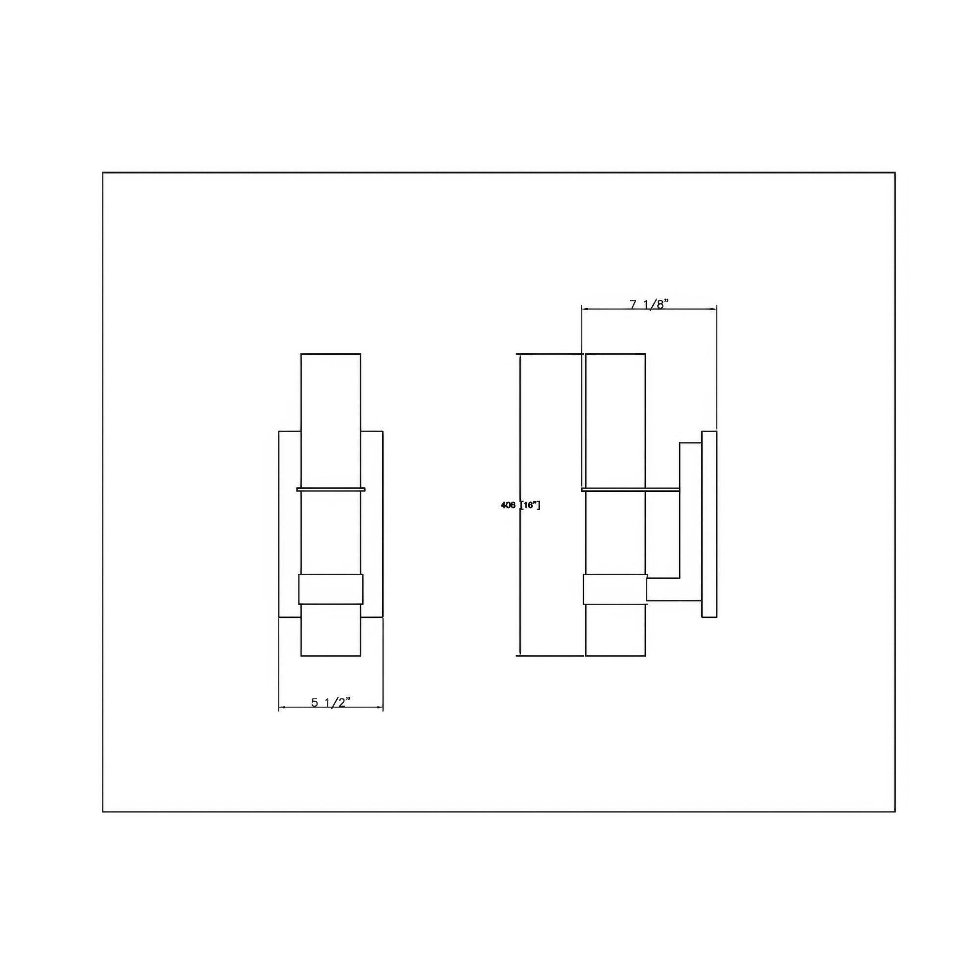 Cardiff Architectural Matte Black Wall Sconce