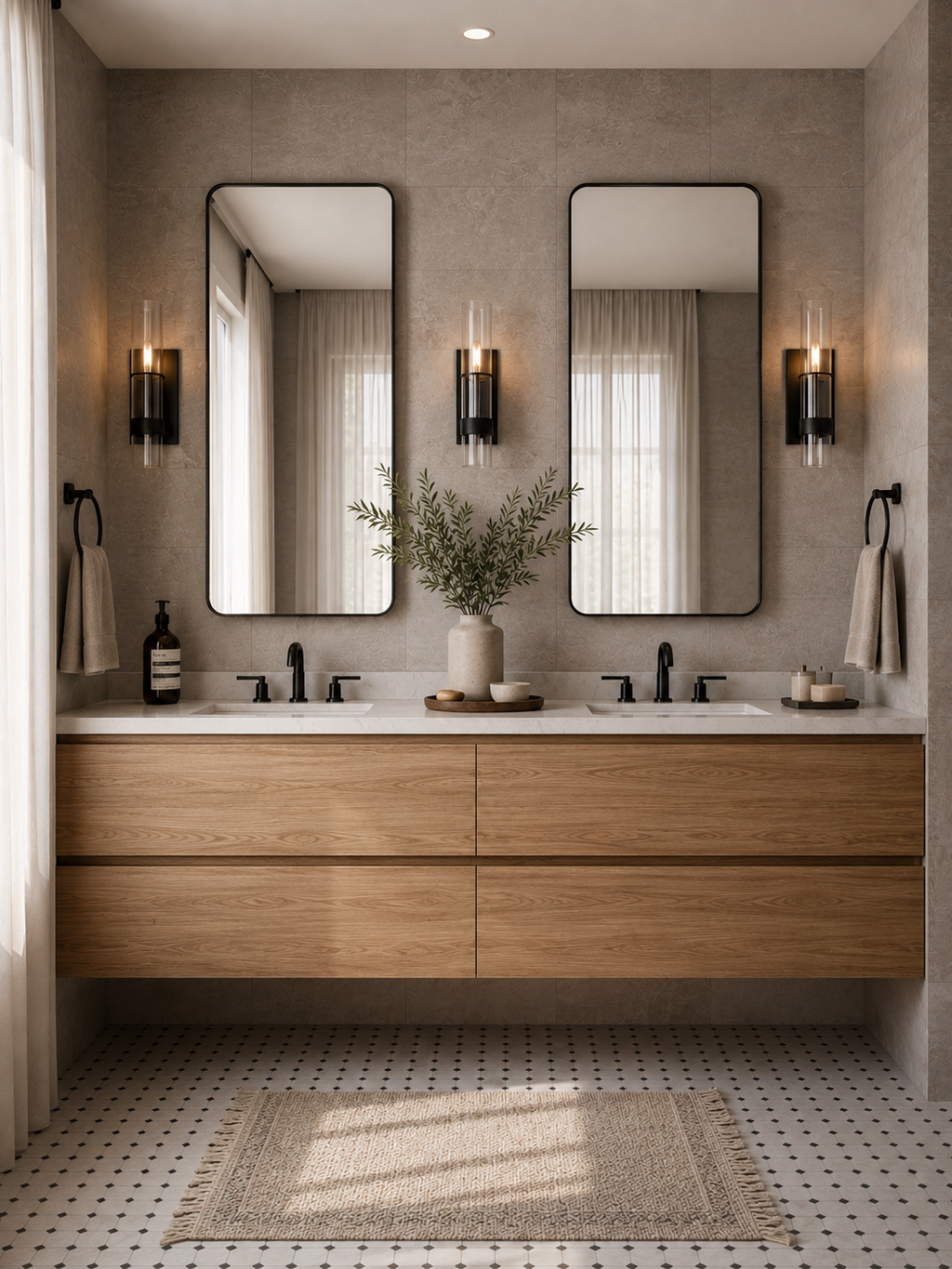 Cardiff Architectural Matte Black Wall Sconce