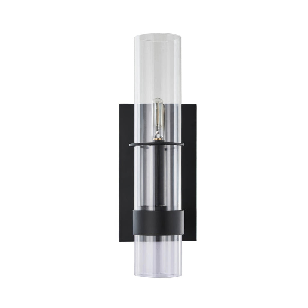 Cardiff Architectural Matte Black Wall Sconce