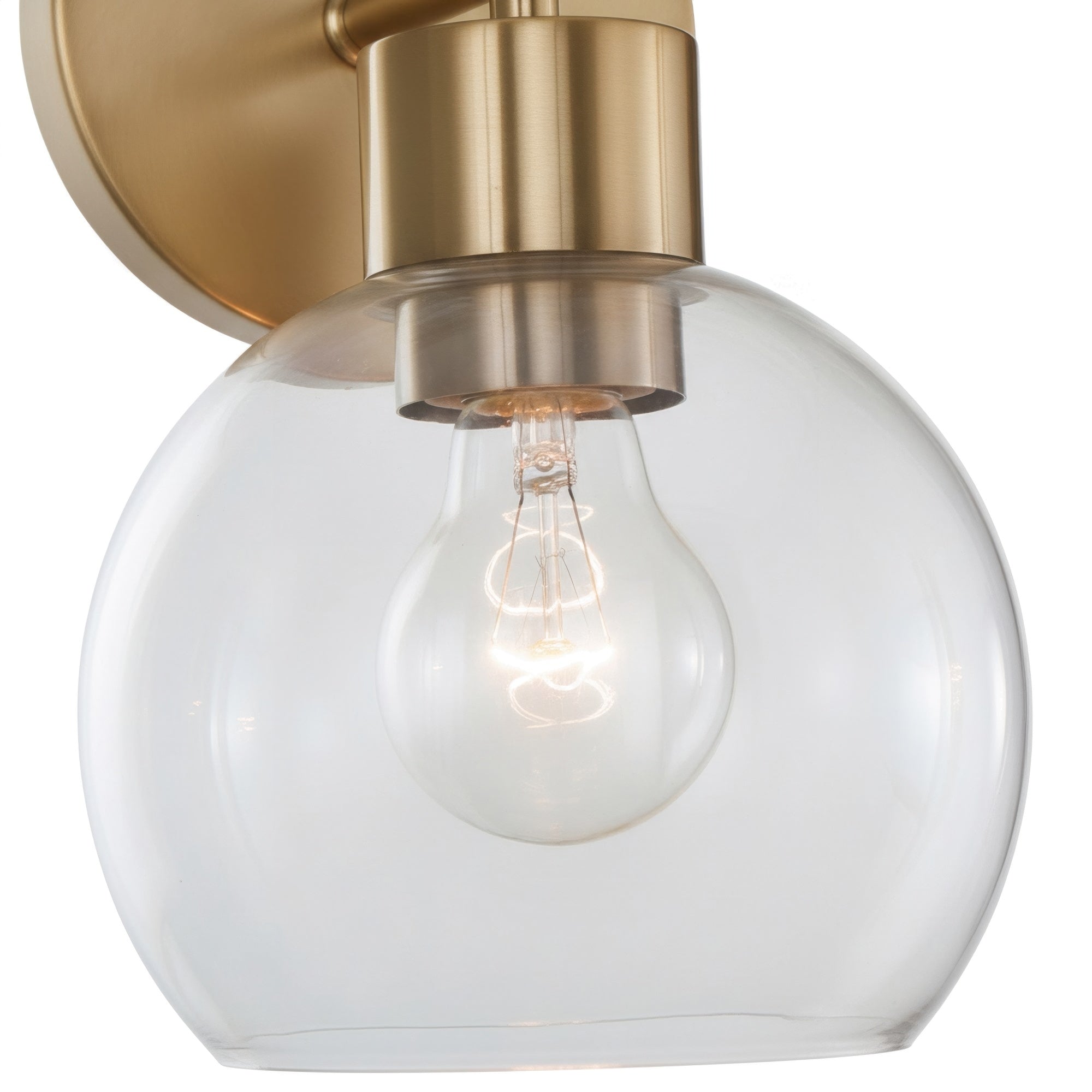 Cortona On Trend Brushed Brass One Light Wall Sconce Bath Vanity